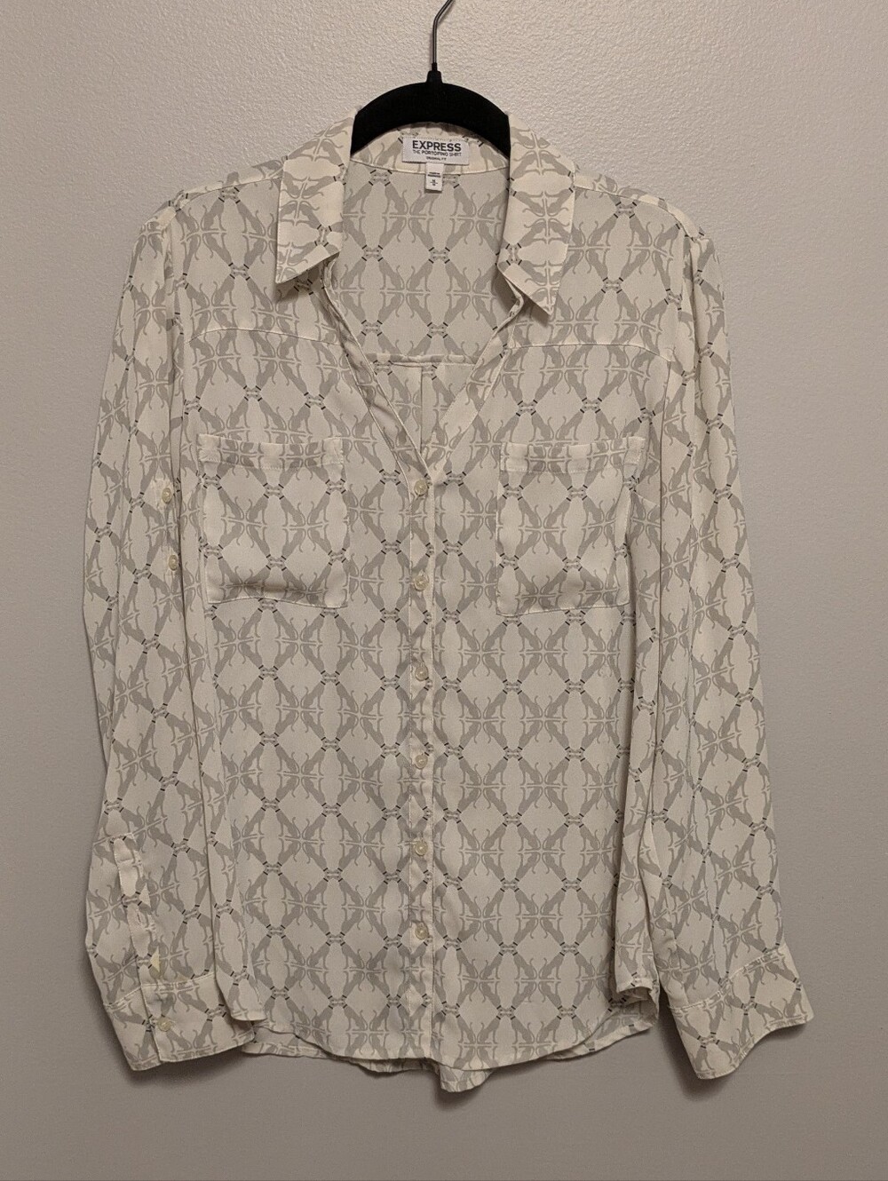 Express Greyhound Print Portofino Shirt